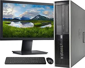 HP Elite Compaq Desktop i7 8GB 128GB SSD 22" Monitor