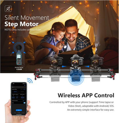 Neewer ER1-80 31.5" Motorized Camera Slider with App Control