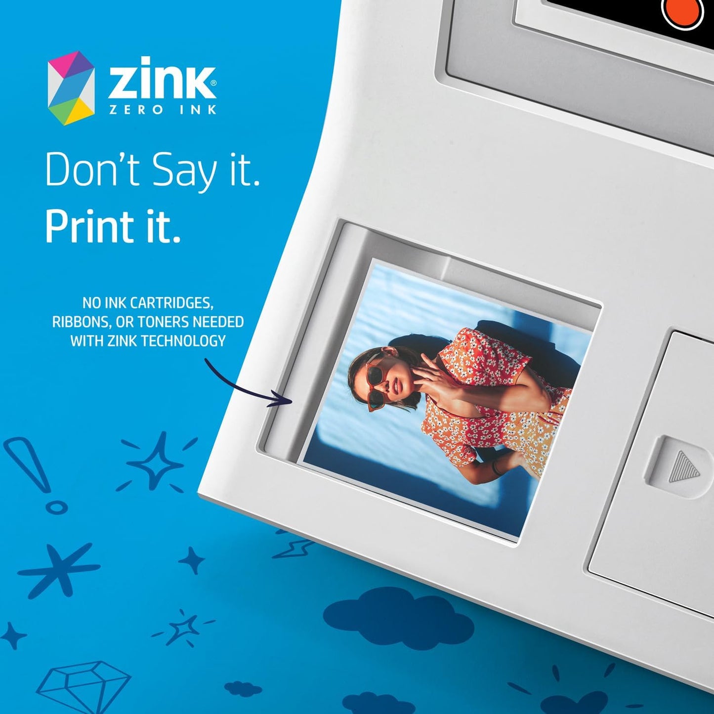 HP HPIZ3X450 Sprocket 3x4 Zink Sticky Photo Paper 50-Pack