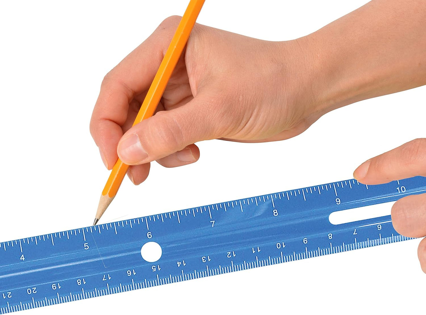 Westcott 16014 12-Inch Beveled Transparent Ruler Blue