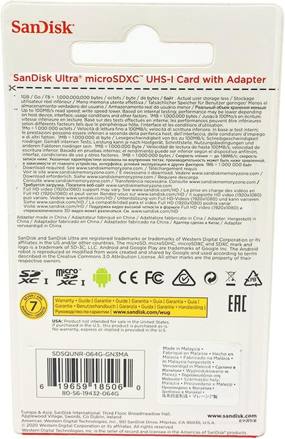 SanDisk SDSDQUAN-032G-G4A Ultra 32GB Micro SDHC Card