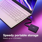 Crucial CT4000X9SSD902 4TB Portable SSD 1050MB/s USB 3.2