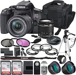Canon T8i EOS Rebel DSLR Camera 18-55mm Lens Bundle