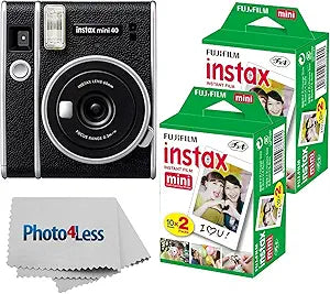 Fujifilm Instax Mini 40 Instant Camera + Film Bundle