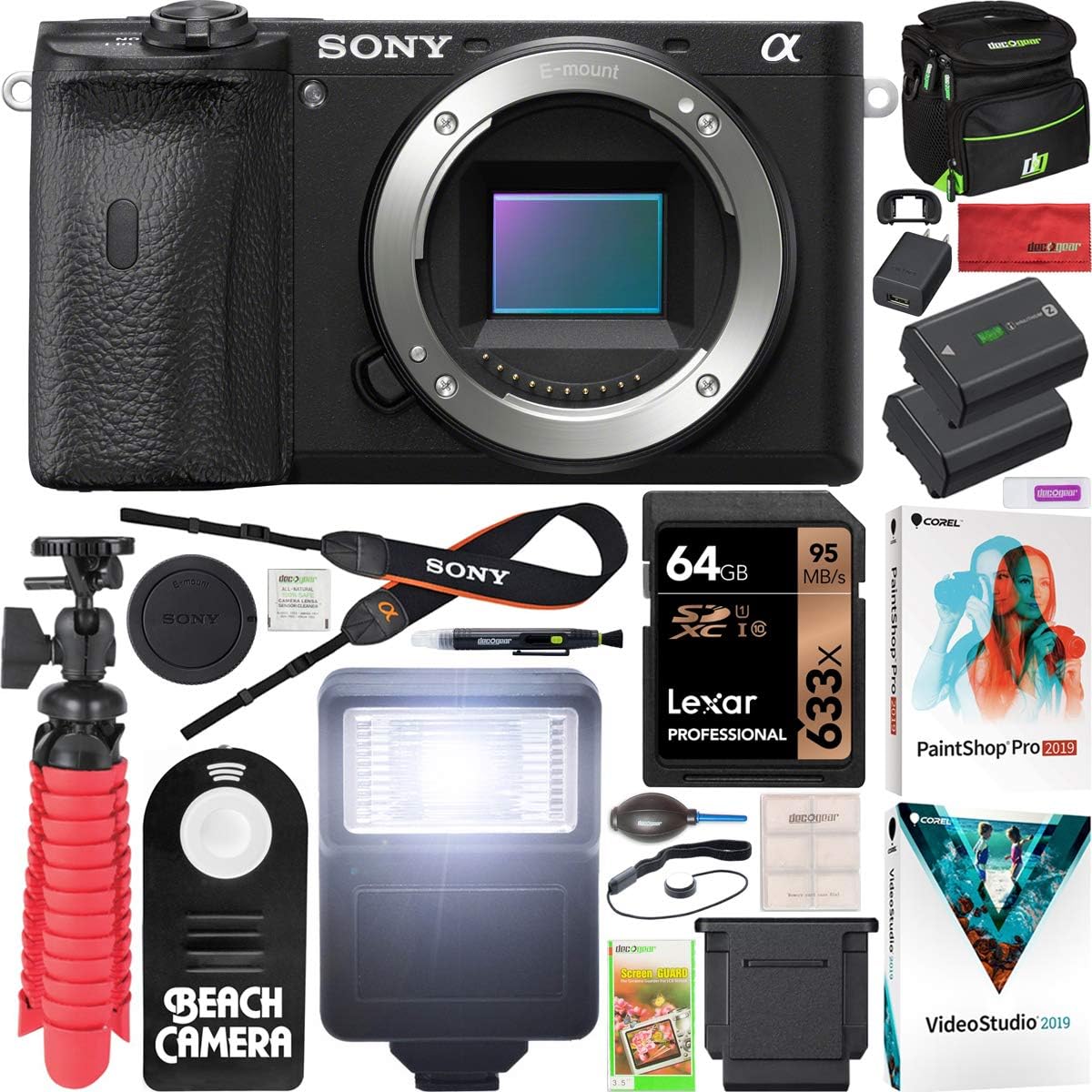 Sony E12SNILCE6600B a6600 Mirrorless Camera 4K Bundle