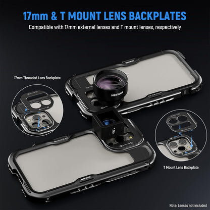 NEEWER PA044+PA045B iPhone 15 Pro Max Video Cage