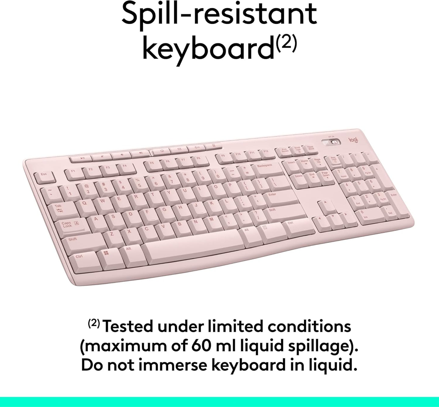 Logitech 920-013270 MK270 Wireless Keyboard and Mouse Combo Rose
