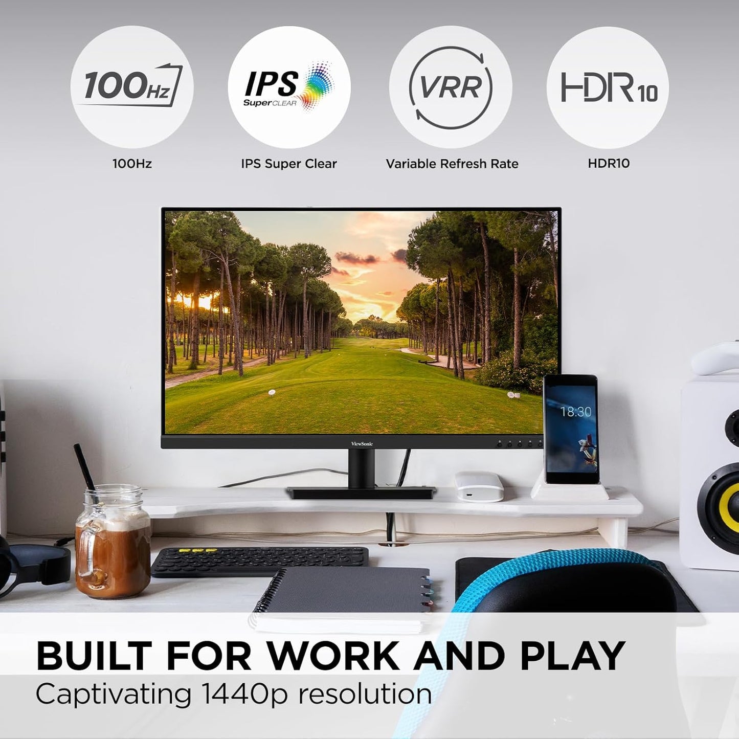 ViewSonic VS3225-2K 32 Inch QHD IPS Monitor