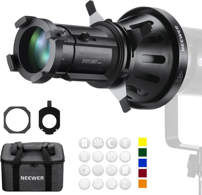 Neewer 90100759 Spotlight Snoot Kit with Gobos & Gels