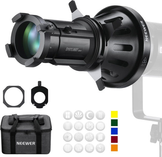 Neewer 90100759 Spotlight Snoot Kit with Gobos & Gels
