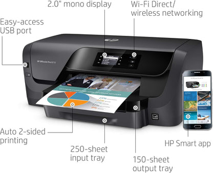 HP 8210 OfficeJet Pro Wireless Printer (Renewed)