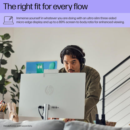 HP 24-cr0220 24" Touchscreen All-in-One Desktop Ryzen 3