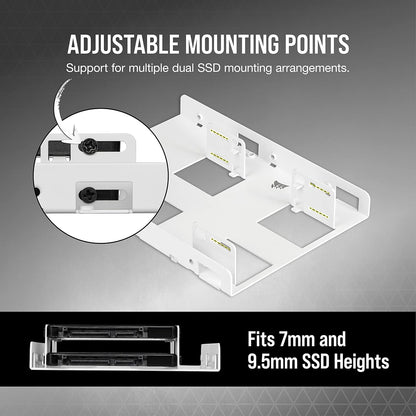 Corsair CSSD-BRKT2W Dual SSD Mounting Bracket White