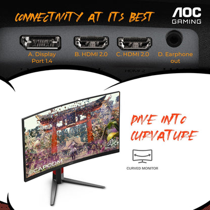 AOC C27G4ZH 27-Inch Curved Gaming Monitor - 280Hz, 0.3ms, FHD