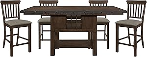 Lexicon Olney Wood Counter Height 5-Piece Dining Set