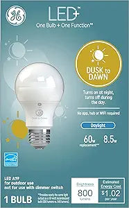 GE 93121487 LED+ Dusk to Dawn Daylight A19 Bulb — main product image
