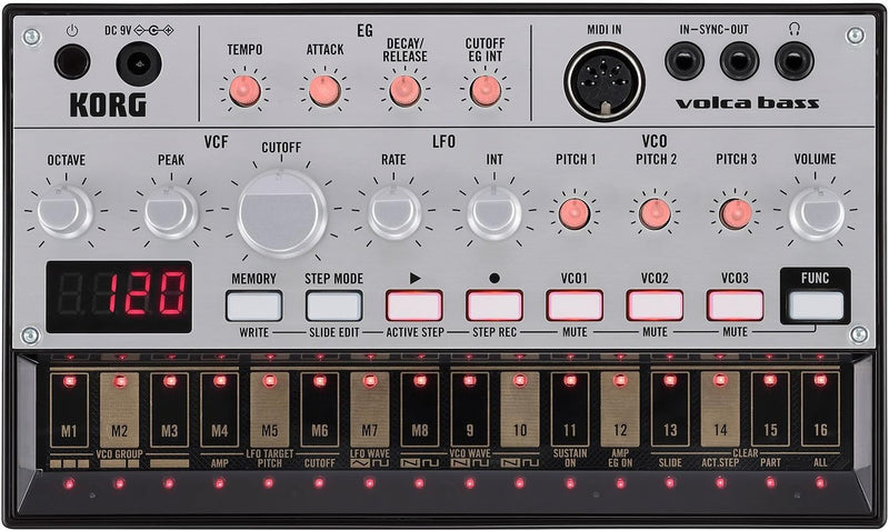 Korg VOLCABASS Analog Bass Synthesizer Machine — main product image