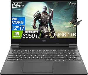 HP Victus 15t 144Hz Gaming Laptop RTX 3050 Ti 4GB