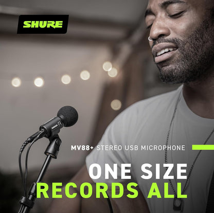 Shure MV88+ USB Microphone: Stereo Condenser for Recording