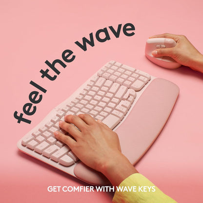 Logitech 920-012276 Wave Keys Ergonomic Keyboard - Rose