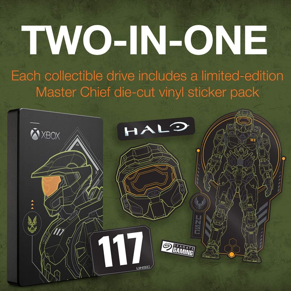 Seagate STEA2000431 Game Drive for Xbox 2TB - Halo Master Chief Edition
