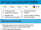 HP Color LaserJet Pro MFP 4301fdn Renewed Printer