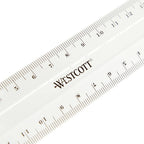Westcott E-10303 Maths Set - 4 Piece Transparent Plastic