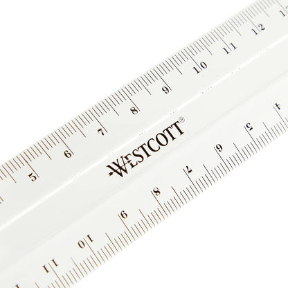 Westcott E-10303 Maths Set - 4 Piece Transparent Plastic