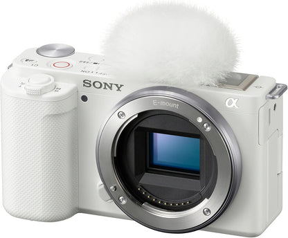 Sony ILCZV-E10/W Alpha ZV-E10 Mirrorless Vlog Camera - White