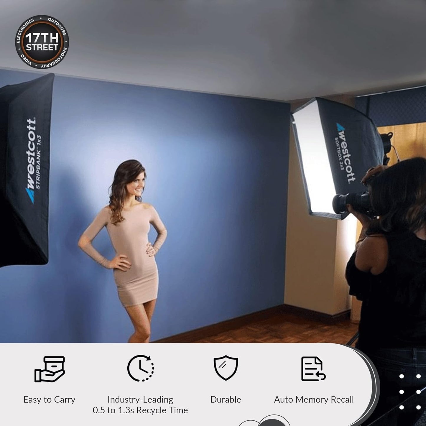 Westcott FJ400 400W Strobe Kit with Trigger, Arm, SD Card