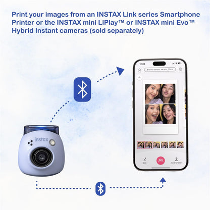 Fujifilm 600023914 Instax PAL Digital Camera - Lavender Blue Bundle