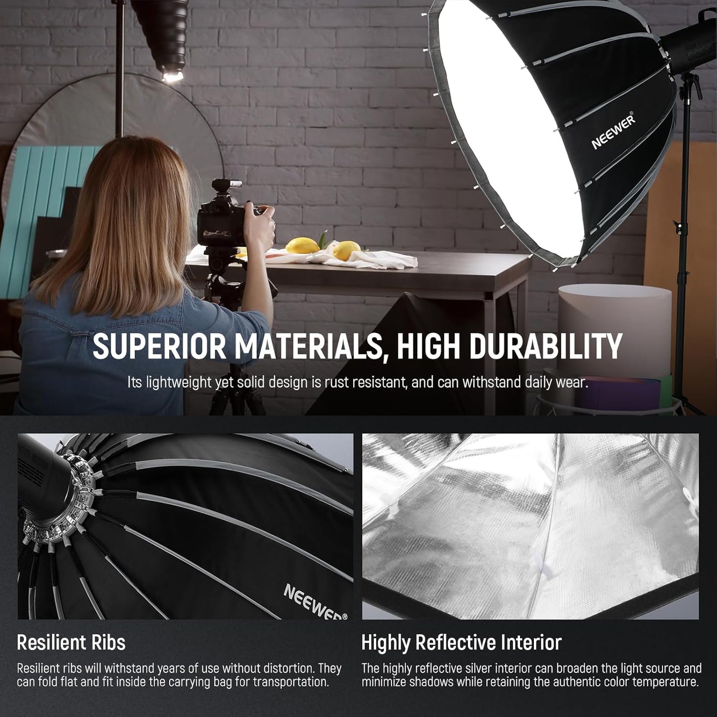 Neewer 10103972 28" Parabolic Softbox - Bowens Mount Lighting