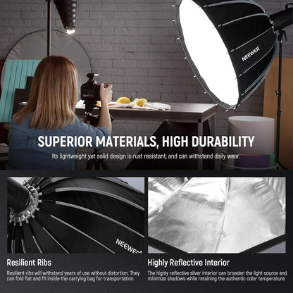 Neewer 10103972 28" Parabolic Softbox - Bowens Mount Lighting