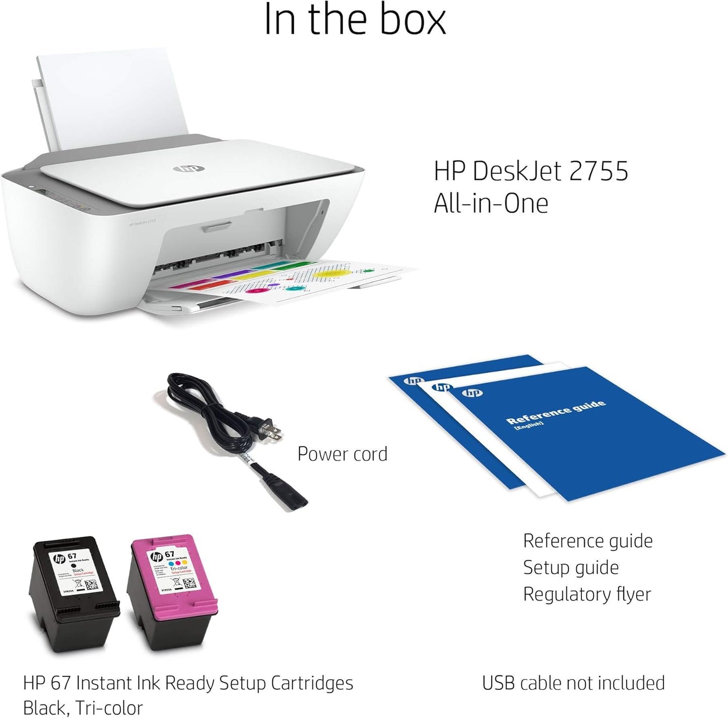HP DeskJet 2755 All-in-One Wireless Printer (Renewed)
