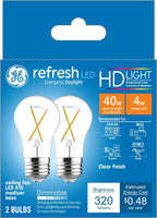 GE 31339 Refresh LED 40W Ceiling Fan Bulbs, 2-Pack