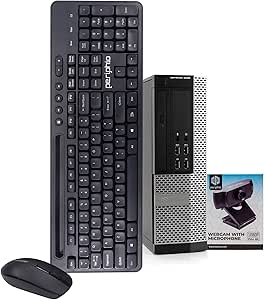 Dell 9020 OptiPlex Desktop PC i5, SSD, Webcam, WiFi (Renewed)