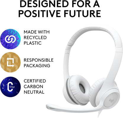 Logitech 981-001285 H390 Headset - Wired - Noise Cancelling Mic