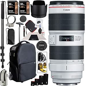 Canon E24CN70200F28IS EF 70-200mm f/2.8L Lens Bundle