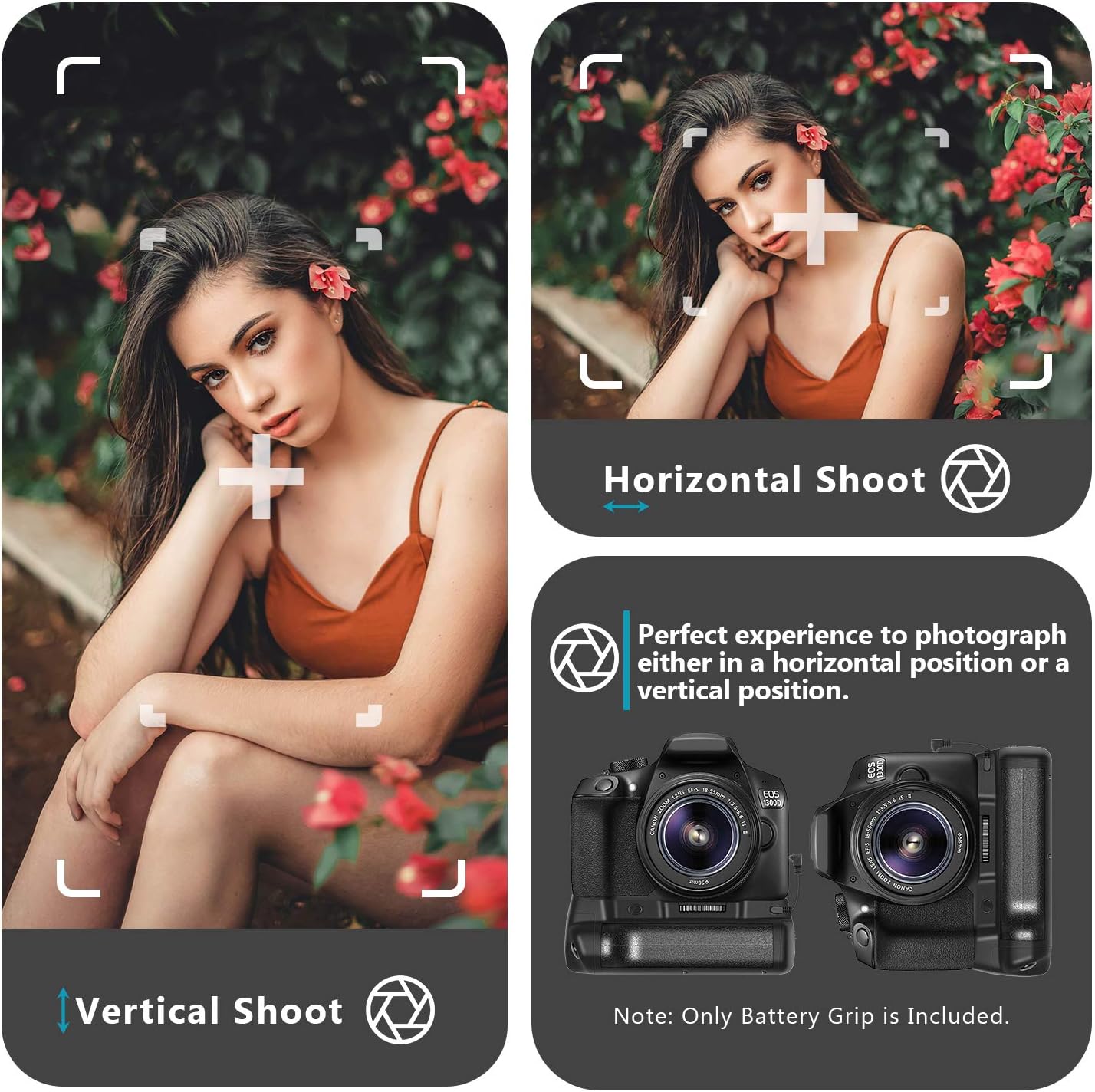 Neewer Vertical Battery Grip LP-E10 for Canon EOS