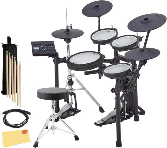 Roland AUS-TD-17KVX2 V-Drums Electronic Drum Set Bundle
