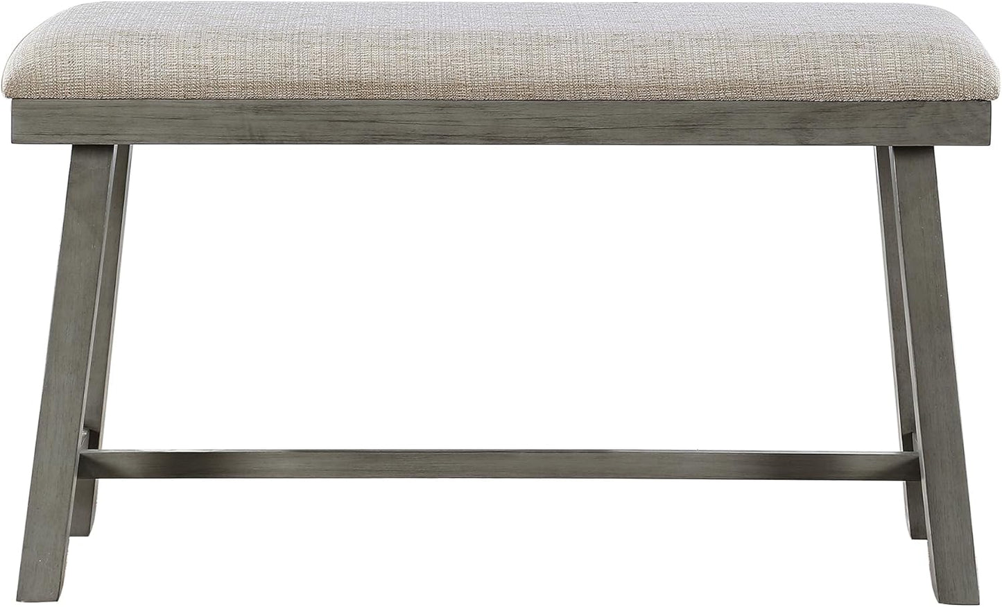 Lexicon 194840280576 Counter Height Dining Bench - Grey Padded Seat