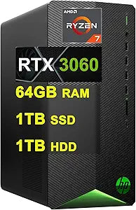 HP Pavilion Ryzen 7 5700G RTX 3060 Gaming Desktop — main product image