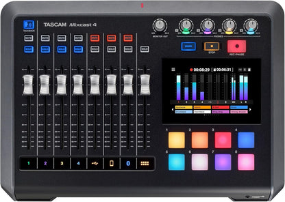 Tascam MIXCAST4 Podcast Streaming Mixer Recorder USB Interface