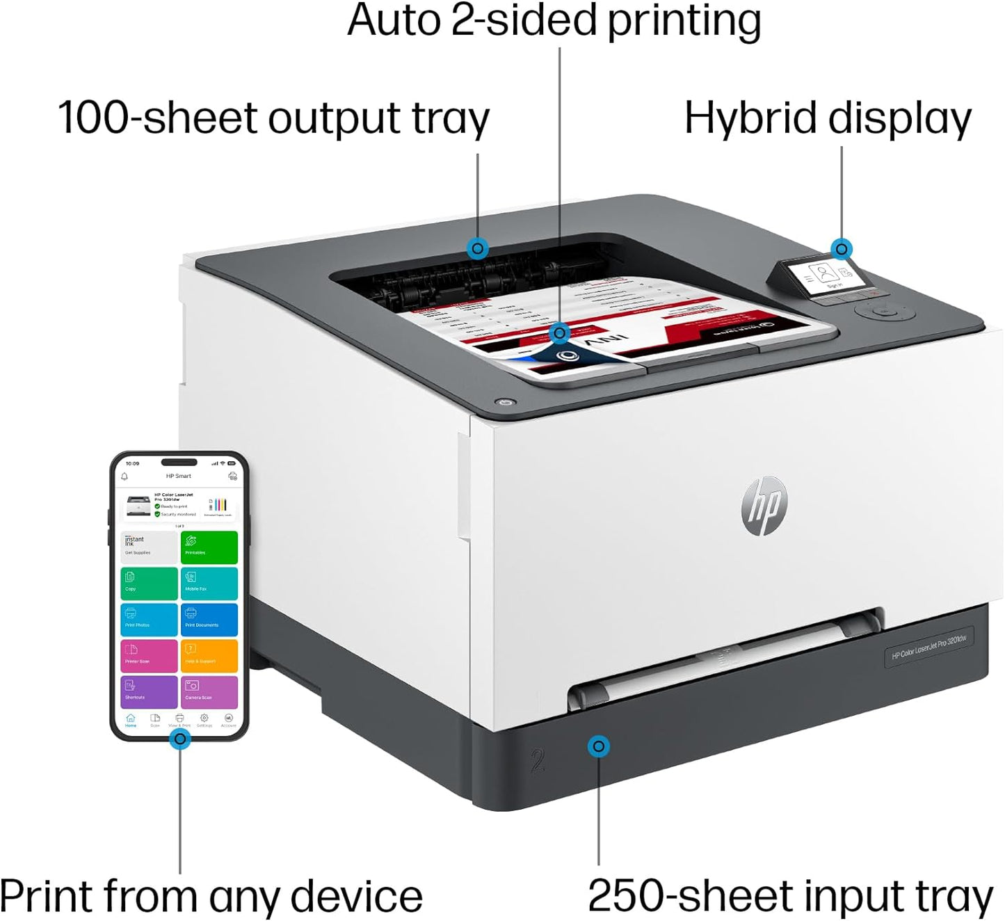 HP 3201dw Printer Color LaserJet Pro Wireless Duplex