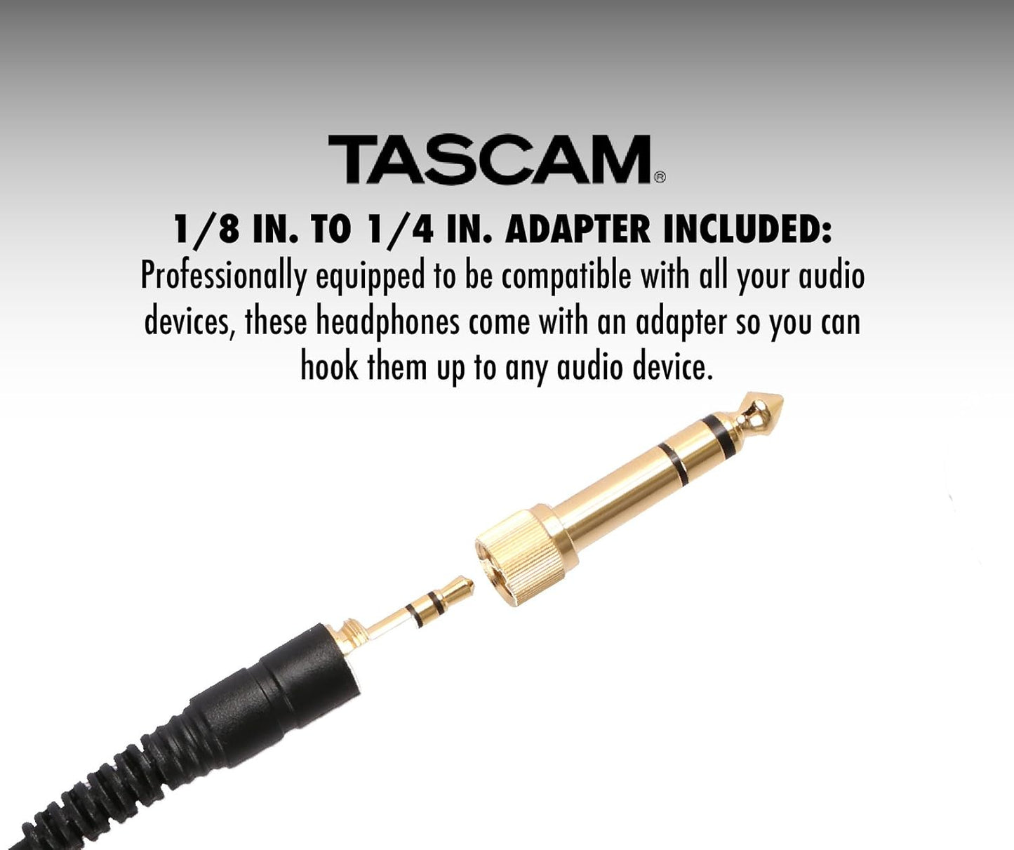 Tascam TH-03 Closed-Back Studio Monitoring Headphones Black