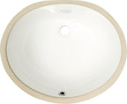 MSI 1714 Oval Undermount Porcelain Bathroom Sink White