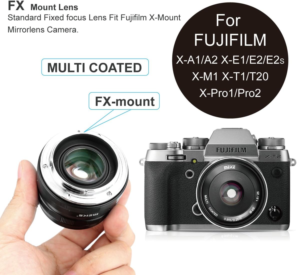 Meike 8595755145 25mm F1.8 Fuji X-Mount Lens