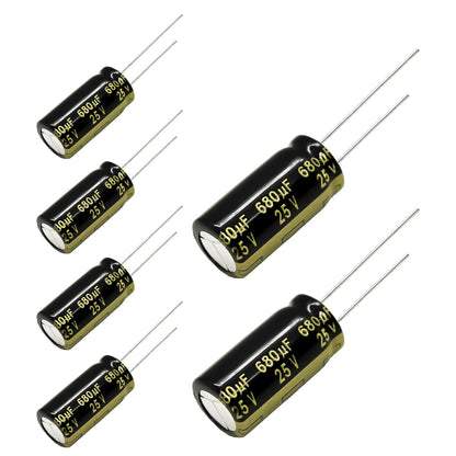 Panasonic FM Series 25V 680uf Low ESR Capacitors