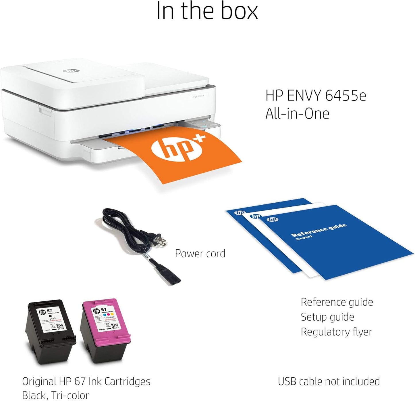 HP ENVY 6455e Wireless Color Inkjet Printer - White