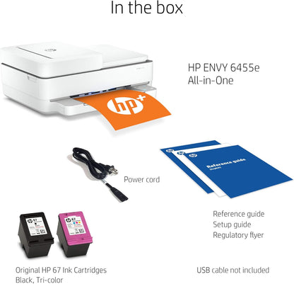 HP ENVY 6455e Wireless Color Inkjet Printer - White